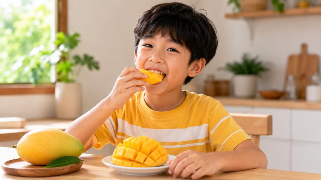 I eat a mango every week - Tôi ăn một quả xoài mỗi tuần