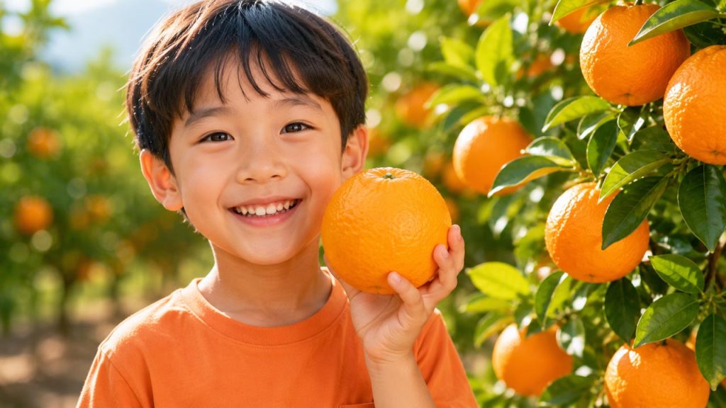 The orange is juicy and sweet - Quả cam mọng nước và ngọt